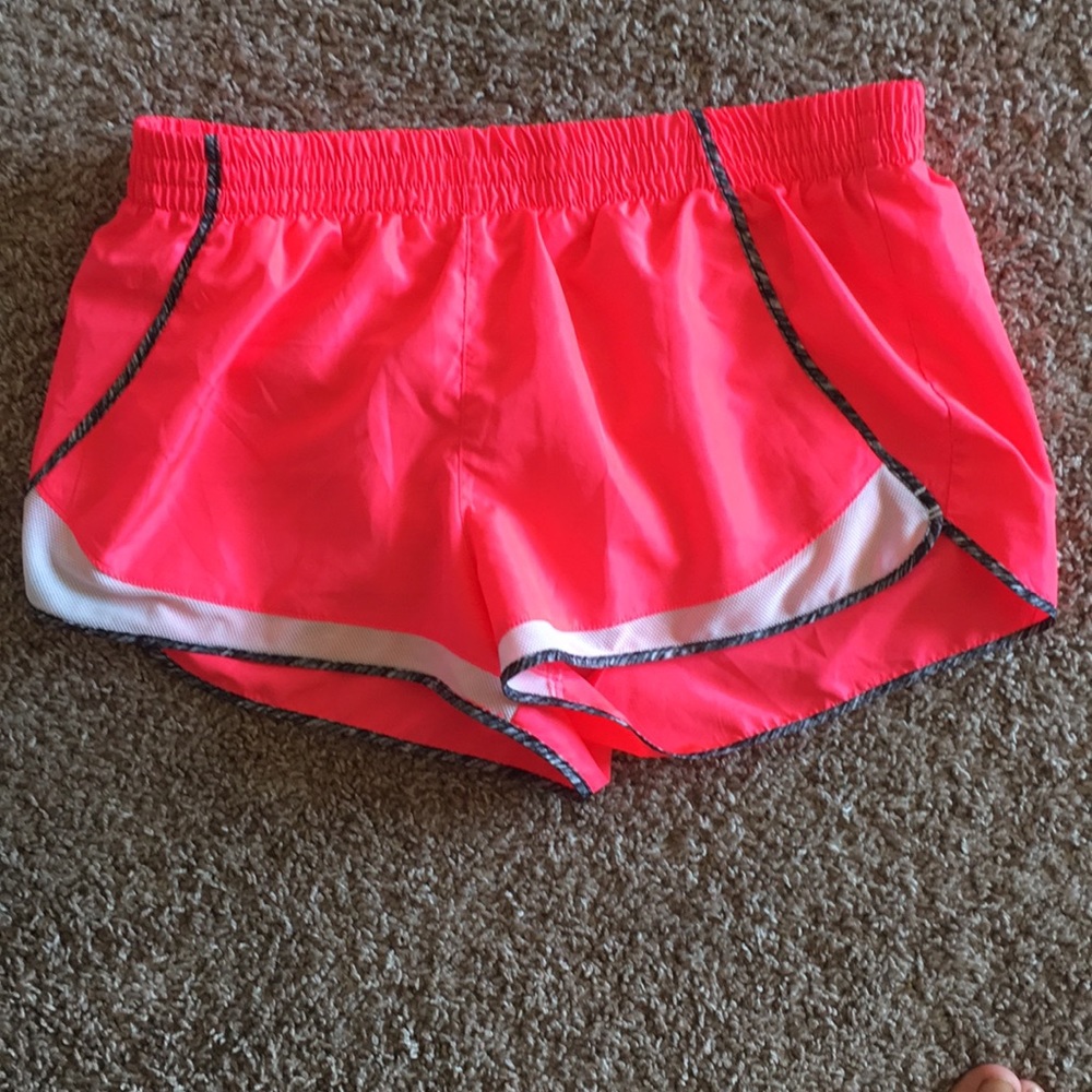 Pink running shorts